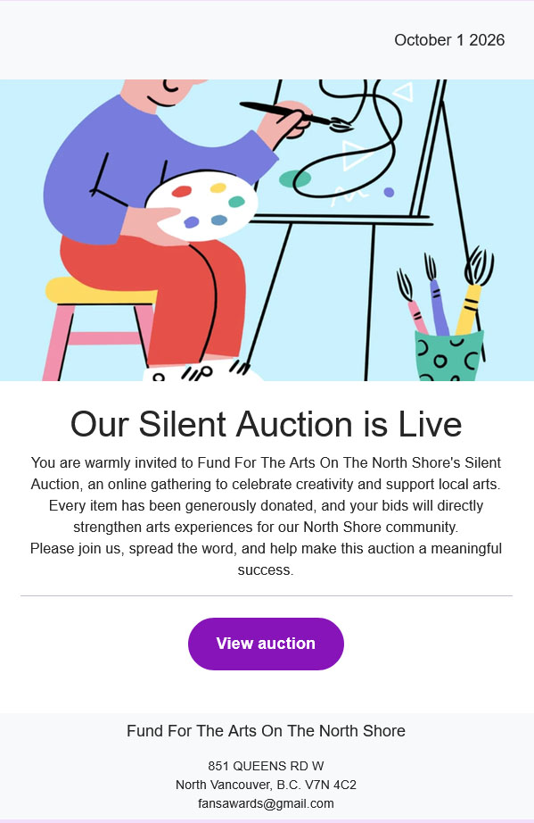 Fund For The Arts On The North Shore's Silent Auction