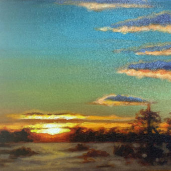 Sunrise from East Wall 11x14 oil on canvas