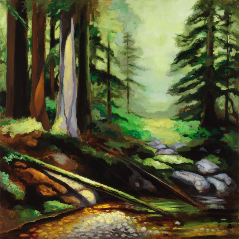 Lil Chrzan Art | Watering Hole 36 x 36 oil on canvas